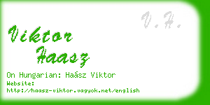 viktor haasz business card