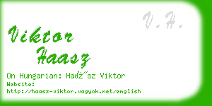 viktor haasz business card
